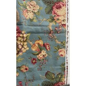 Raymond Waites For Mill Creek Designer Fabric Multicolor Floral Linen Remnant